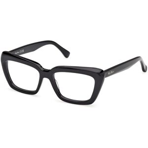 Max Mara Maxmara Mm5210 001 Shiny Black 52/16/140 Woman Eyewear Frame Max Mara Maxmara Mm5210 001 Shiny Black 52/16/140 Woman Eyewear Frame