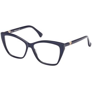 Max Mara Maxmara Mm5036 090 Shiny Blue 54/14/140 Woman Eyewear Frame Max Mara Maxmara Mm5036 090 Shiny Blue 54/14/140 Woman Eyewear Frame