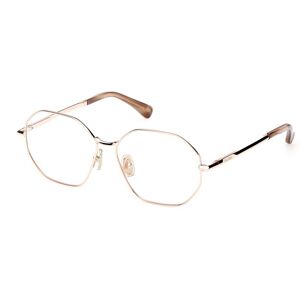 Max Mara Maxmara Mm5207 033 Shiny Pink Gold 55/14/140 Woman Eyewear Frame Max Mara Maxmara Mm5207 033 Shiny Pink Gold 55/14/140 Woman Eyewear Frame