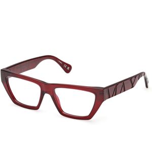 Max&co. Max &co Mo5185 066 Shiny Dark Red 52/16/140 Woman Eyewear Frame Max&co. Max &co Mo5185 066 Shiny Dark Red 52/16/140 Woman Eyewear Frame