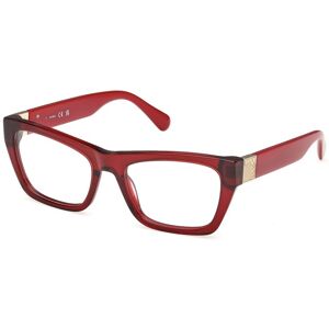 Max&co. Max &co Mo5186 066 Shiny Dark Red 53/18/140 Woman Eyewear Frame Max&co. Max &co Mo5186 066 Shiny Dark Red 53/18/140 Woman Eyewear Frame