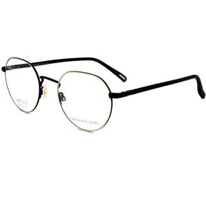 Safilo Bussola 11 Matte Black Gold 51/21/145 Man Eyewear Frame Safilo Bussola 11 Matte Black Gold 51/21/145 Man Eyewear Frame