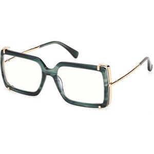 Max Mara Maxmara Mm5155-B 098 Dark Green/striped 55/17/135 Woman Eyewear Frame Max Mara Maxmara Mm5155-B 098 Dark Green/striped 55/17/135 Woman Eyewear Frame