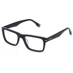 Police VPLQ64 0700 Black Square Eyewear Frames - Eyewear Frames Police VPLQ64 0700 Black Square Eyewear Frames - Eyewear Frames