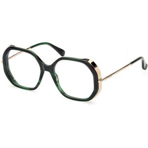 Max Mara Maxmara Mm5138 098 Green Horn 55/18/140 Woman Eyewear Frame Max Mara Maxmara Mm5138 098 Green Horn 55/18/140 Woman Eyewear Frame