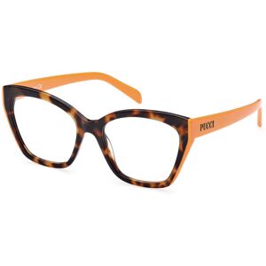 Emilio Pucci Pucci Ep5216 056 Havana/monocolor 53/17/140 Woman Eyewear Frame Emilio Pucci Pucci Ep5216 056 Havana/monocolor 53/17/140 Woman Eyewear Frame