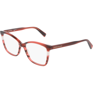Longchamp Lo2741 607 Striped Red 55/15/140 Female Eyewear Frame Longchamp Lo2741 607 Striped Red 55/15/140 Female Eyewear Frame