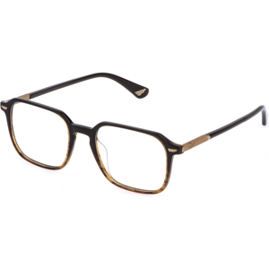 Police Vplq69 06yh Marrone Striato Lucido 51/19/145 Man Eyewear Frame Police Vplq69 06yh Marrone Striato Lucido 51/19/145 Man Eyewear Frame