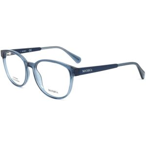 Max&co. Mo5067 090 Shiny Blue 53/16/140 Woman Eyewear Frame Max&co. Mo5067 090 Shiny Blue 53/16/140 Woman Eyewear Frame
