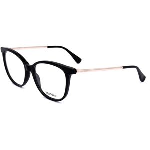 Max Mara Maxmara Mm5008 001 Shiny Black 52/16/140 Woman Eyewear Frame Max Mara Maxmara Mm5008 001 Shiny Black 52/16/140 Woman Eyewear Frame