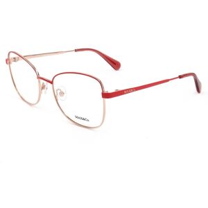 Max&co. Mo5091 066 Shiny Red 52/18/140 Woman Eyewear Frame Max&co. Mo5091 066 Shiny Red 52/18/140 Woman Eyewear Frame