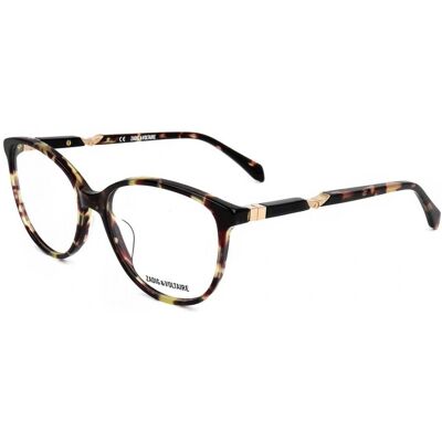 Zadig & Voltaire Vzv252 Shiny Havana/soya 53/16/135 Woman Eyewear Frame Zadig & Voltaire Vzv252 Shiny Havana/soya 53/16/135 Woman Eyewear Frame