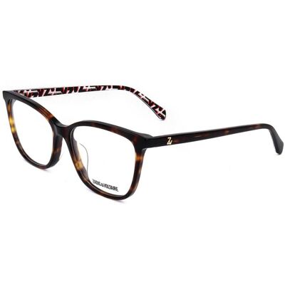 Zadig & Voltaire Vzv318 Shiny Dark Havana 53/15/135 Woman Eyewear Frame Zadig & Voltaire Vzv318 Shiny Dark Havana 53/15/135 Woman Eyewear Frame