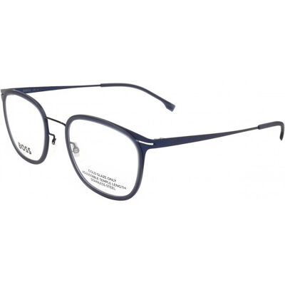 Hugo Boss 1427 Blue Matte Rectangular Eyeglasses - Eyeglasses Hugo Boss 1427 Blue Matte Rectangular Eyeglasses - Eyeglasses