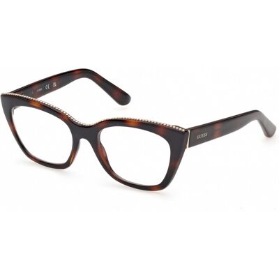 Guess Gu50361 Dark Havana 52/18/140 Woman Eyewear Frame Guess Gu50361 Dark Havana 52/18/140 Woman Eyewear Frame