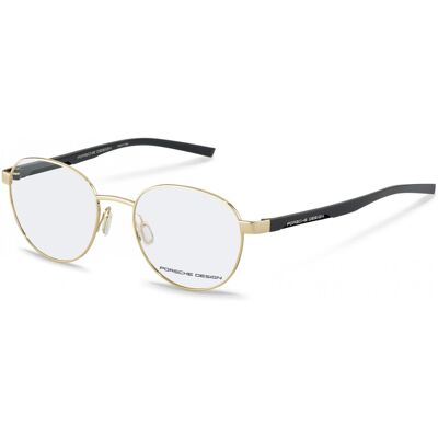 Porsche Design P8746 C Gold Black Unisex Eyewear Frames - Eyewear Frames Porsche Design P8746 C Gold Black Unisex Eyewear Frames - Eyewear Frames
