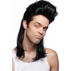 Morris Costumes Nightclub Mullet 80s Bogan White Trash Redneck Black Adult Mens Costume Wig Morris Costumes Nightclub Mullet 80s Bogan White Trash Redneck Black Adult Mens Costume Wig
