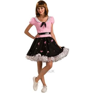 Rubies 1950'S 50'S Pink & Black Suzie Q Rock Pop Fancy Dress Costume Size 12 - 14 Rubies 1950'S 50'S Pink & Black Suzie Q Rock Pop Fancy Dress Costume Size 12 - 14