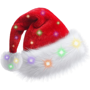 Branded Christmas Hats For Adult, Santa Hat With Blinking Color-Changing Led Lights, Uni Branded Christmas Hats For Adult, Santa Hat With Blinking Color-Changing Led Lights, Uni