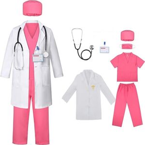 Idotta Doctor Costume Kit Pretend Play Dress-Up Set With Scrubs Pants Lab Coat Stethos Idotta Doctor Costume Kit Pretend Play Dress-Up Set With Scrubs Pants Lab Coat Stethos