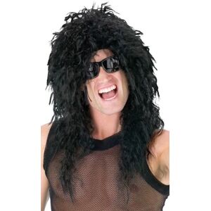 Fun World Headbanger 80s Heavy Metal Rock Black Men Costume Wig Fun World Headbanger 80s Heavy Metal Rock Black Men Costume Wig