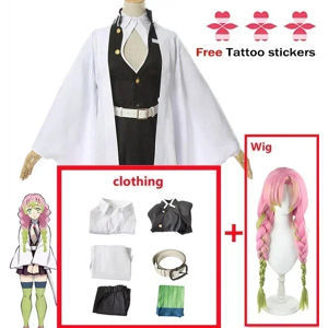 Does Not Apply Anime Kanroji Mitsuri Cosplay Costume Kimono Haori Dress Wig Clothes Halloween Does Not Apply Anime Kanroji Mitsuri Cosplay Costume Kimono Haori Dress Wig Clothes Halloween