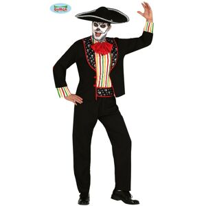 Fiestas Guirca Skeleton Day Of The Dead Mexican Gents Costume Size Large Fiestas Guirca Skeleton Day Of The Dead Mexican Gents Costume Size Large