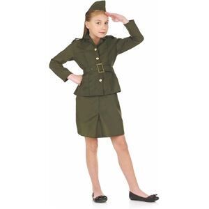 Fun Shack Ww2 Army Girl Kids Costume Childrens 1940s Wartime Military Uniform Fun Shack Ww2 Army Girl Kids Costume Childrens 1940s Wartime Military Uniform