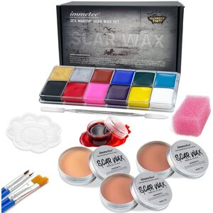Immetee Sfx Makeup Kit, Halloween Special Effect Face Body Paint Stage Makeup, Immetee Sfx Makeup Kit, Halloween Special Effect Face Body Paint Stage Makeup,