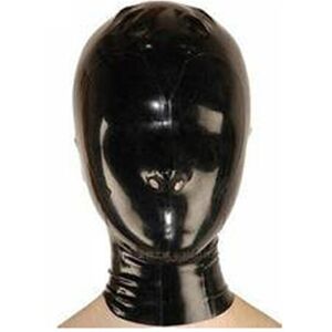 Black Latex Hood - One Size Fits Head - Handmade Costume Accessory Black Latex Hood - One Size Fits Head - Handmade Costume Accessory