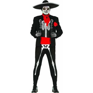Fiestas Guirca Teen Boys Day Of The Dead Costume Set14-16 Years Black/red Fg113 Fiestas Guirca Teen Boys Day Of The Dead Costume Set14-16 Years Black/red Fg113