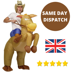 Gigglebeaver Inflatable Cowboy On Horse Riding Adults Fancy Dress Party Halloween Costume New Gigglebeaver Inflatable Cowboy On Horse Riding Adults Fancy Dress Party Halloween Costume New