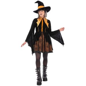 Smiffys Ladies Orange Cosplay Spider Witch Costume With Dress And Hat Women’s Ha Smiffys Ladies Orange Cosplay Spider Witch Costume With Dress And Hat Women’s Ha