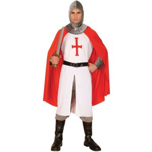 Bristol Novelty Unisex Adults Knight Crusader Costumestandard Red/white/silver/b Bristol Novelty Unisex Adults Knight Crusader Costumestandard Red/white/silver/b