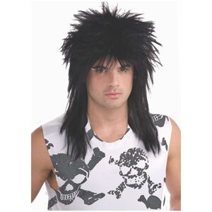 Forum Rock Star 1980s Mullet Punk Black Unisex Adult Womens Mens Costume Wig Forum Rock Star 1980s Mullet Punk Black Unisex Adult Womens Mens Costume Wig