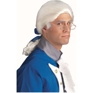 Forum Historical Colonial White Olden Day Adult Mens Costume Wig Forum Historical Colonial White Olden Day Adult Mens Costume Wig