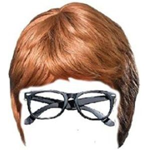 Branded Mens Austin Powers 2 Pcs Set Brown Wig And Glasses Groovy 60'S Swinging Costume Branded Mens Austin Powers 2 Pcs Set Brown Wig And Glasses Groovy 60'S Swinging Costume
