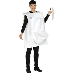 Fiestas Guirca Unisex Adult Toilet Costumel White Fg539 Fiestas Guirca Unisex Adult Toilet Costumel White Fg539