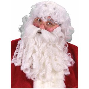 Fun World Deluxe Santa Claus Christmas Old Man Adult Mens White Wig Beard Eyebrows Set Fun World Deluxe Santa Claus Christmas Old Man Adult Mens White Wig Beard Eyebrows Set