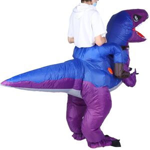 X115 Blue & Purple Dinosaur Inflatable Halloween Costume For Adults Kid Wit Sg X115 Blue & Purple Dinosaur Inflatable Halloween Costume For Adults Kid Wit Sg