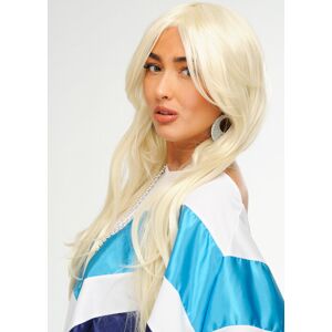 Struts Womens Deluxe Long Blonde 1970s Dancing Queen Style Wig Struts Womens Deluxe Long Blonde 1970s Dancing Queen Style Wig