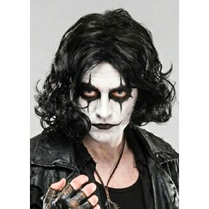 Struts Adult Mens The Crow Style Gothic Black Wig 90s Cult Classic Movie Fancy Dress Struts Adult Mens The Crow Style Gothic Black Wig 90s Cult Classic Movie Fancy Dress