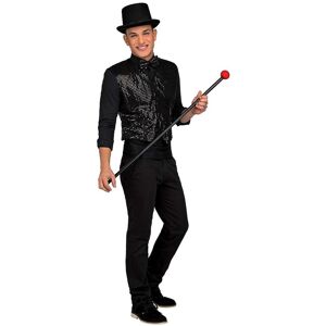 Costume For Adults My Other Me Showman Black Vest M/l Costume For Adults My Other Me Showman Black Vest M/l