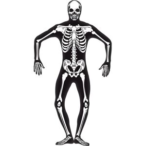 Smiffy'S Smiffys Skeleton Second Skin Costume, Black With Concealed Fly & Under Chin Open Smiffy'S Smiffys Skeleton Second Skin Costume, Black With Concealed Fly & Under Chin Open