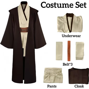 Does Not Apply Obi Wan Kenobi Jedi Costume Robe Full Set Hooded Tunic Cloak Adult Cosplay Does Not Apply Obi Wan Kenobi Jedi Costume Robe Full Set Hooded Tunic Cloak Adult Cosplay