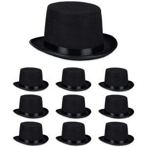 Relaxdays Top Hat Fancy Dress Accessories Costume Accessory Unisex Lightweight Top Hat Set Relaxdays Top Hat Fancy Dress Accessories Costume Accessory Unisex Lightweight Top Hat Set