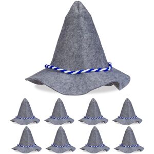 Relaxdays Blue Bavarian Hat Carnival Traditional Costume Felt 9-Piece Set Halloween Party Relaxdays Blue Bavarian Hat Carnival Traditional Costume Felt 9-Piece Set Halloween Party