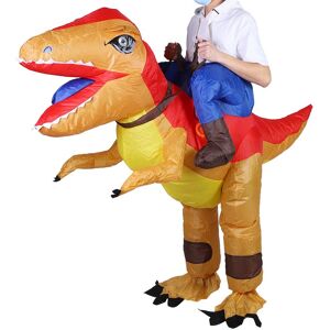 (X115 Yellow And Red)Dinosaur Inflatable Halloween Costume For Adults Kid Wit (X115 Yellow And Red)Dinosaur Inflatable Halloween Costume For Adults Kid Wit