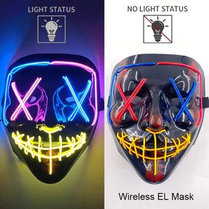 Does Not Apply Wireless Neon Led Purge Mask For Halloween, Party Masks, Light Does Not Apply Wireless Neon Led Purge Mask For Halloween, Party Masks, Light