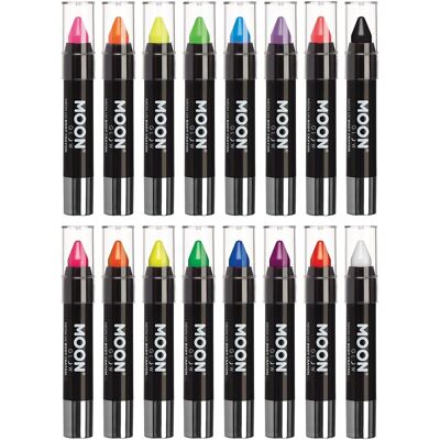 Moon Glow - Neon Uv Face Paint Stick / Body Crayon Makeup For The Face & Body - Moon Glow - Neon Uv Face Paint Stick / Body Crayon Makeup For The Face & Body -